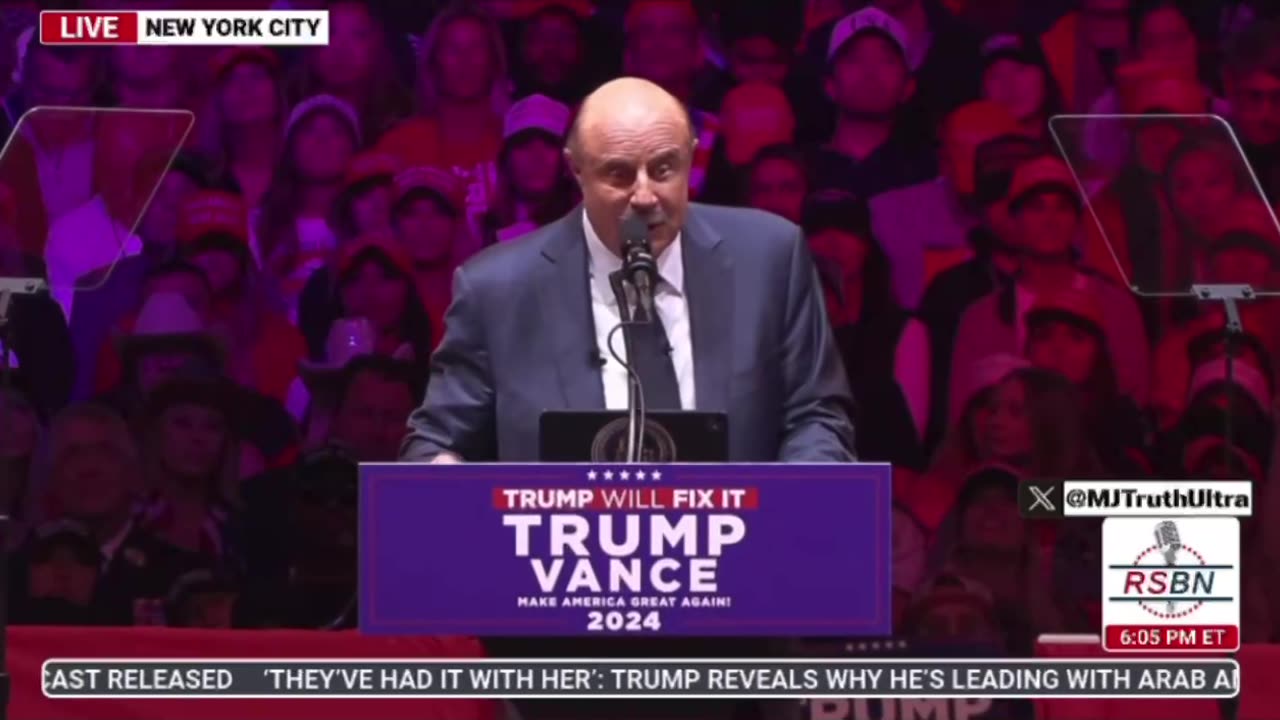 Flashback: Dr Phil Speaking at Trump Rally in Madison Square Garden