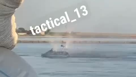 🇷🇺🇺🇦Destruction of a Ukrainian BEC with small arms off the coast of Crimea.