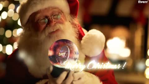 I will insert your logo in this christmas ball with santa
