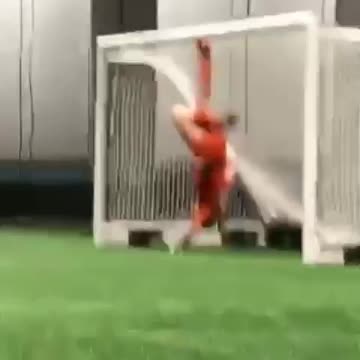 Goalie Gets Stuck In Her Own Goal