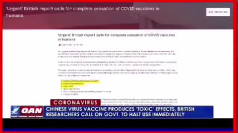 Corona Virus Vax unsafe OANN