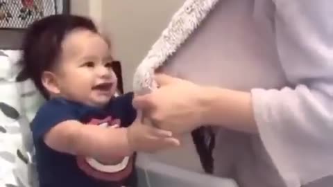 It's so funny, this little kid's video makes you sure to be happy and happy