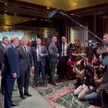 Former US President Trump warmly welcome Poland's President Duda