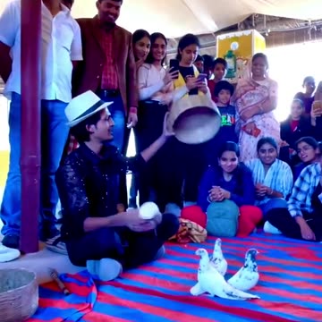 Boy do magic in front of people amazing