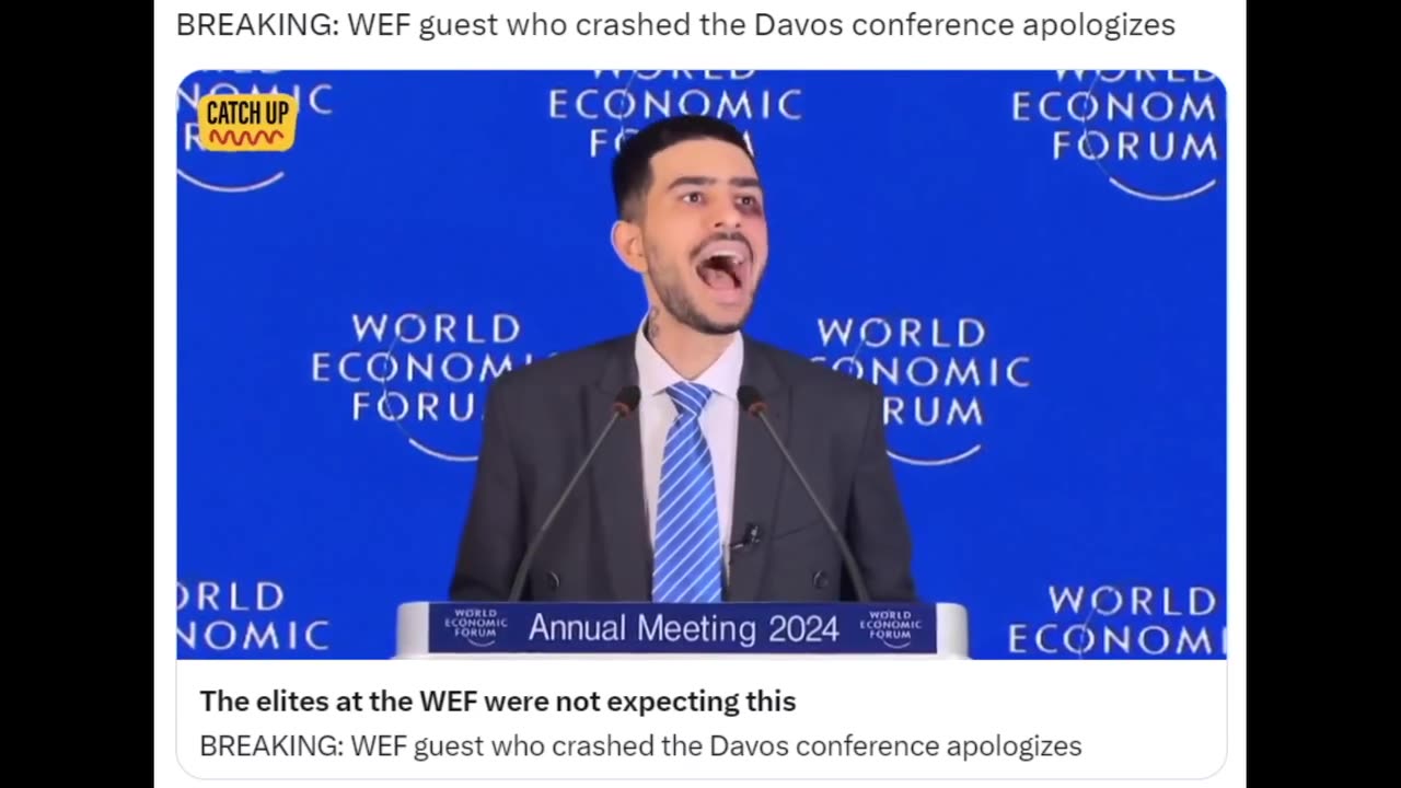 The Elites at the WEF were not expecting this