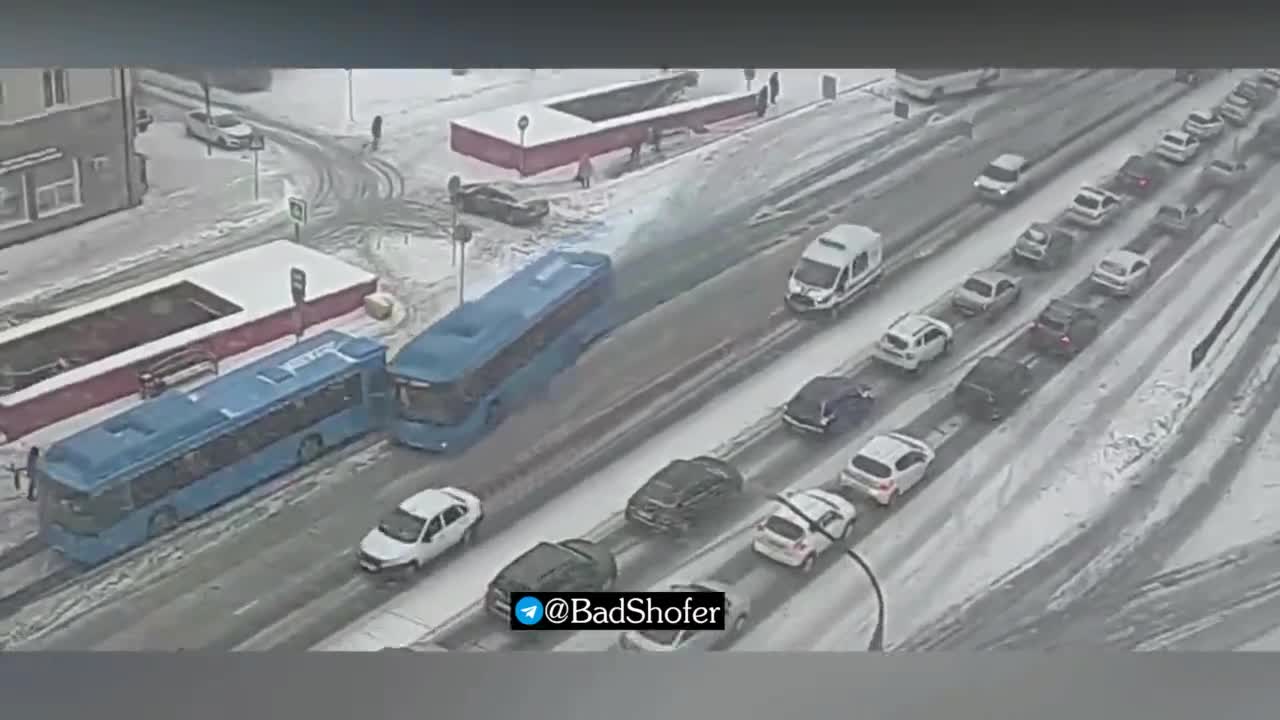 What do these blue buses afford? 2