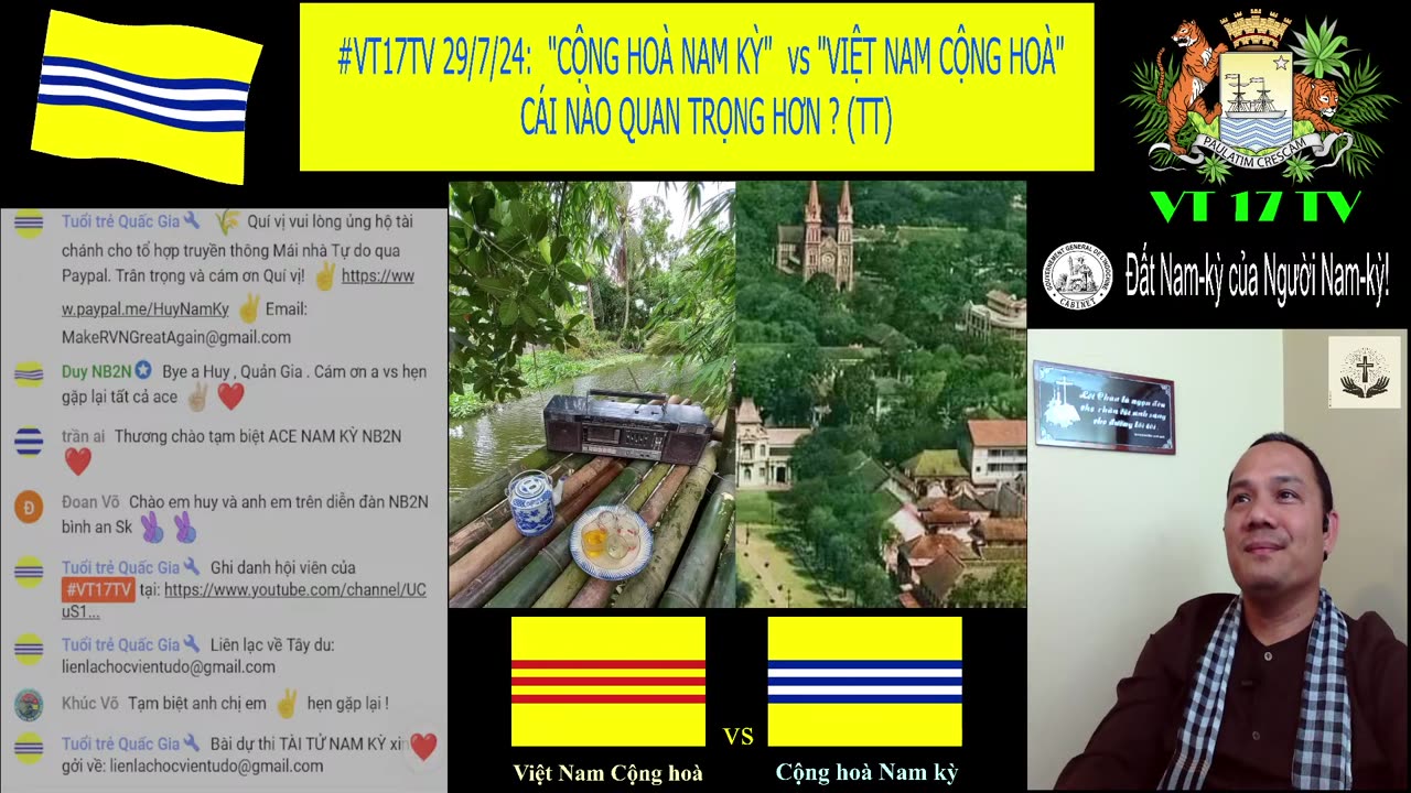 #VT17TV 30/7/24: "CỘNG HOÀ NAM KỲ" vs "VIỆT NAM CỘNG HOÀ" - CÁI NÀO QUAN TRỌNG HƠN ? (P2)