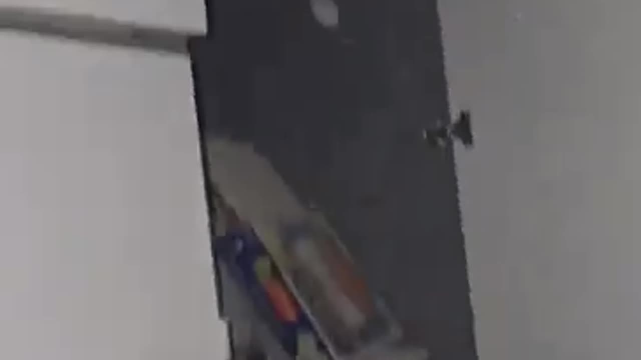 Inside a children's room: documentation of the destruction from the building in