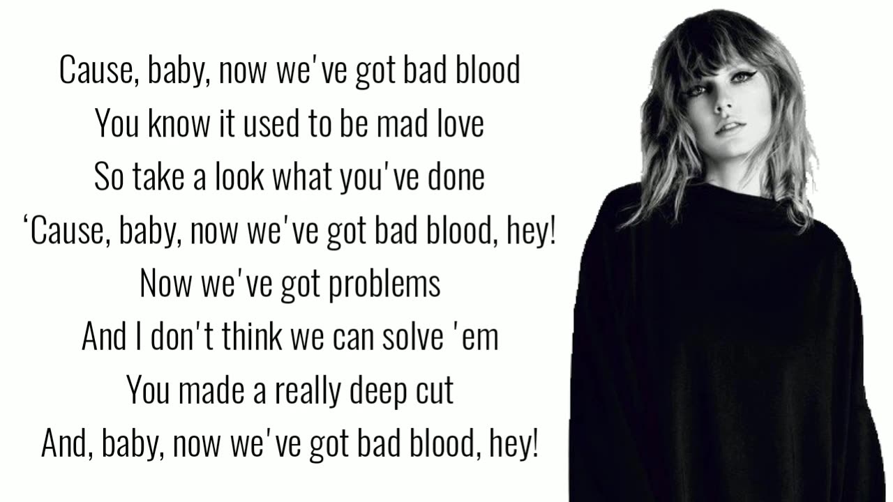 Taylor Swift Ft. Kendrick Lamar - Bad Blood (Lyrics)