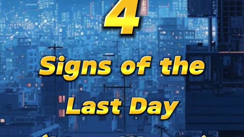 4 Signs of the Last Day!