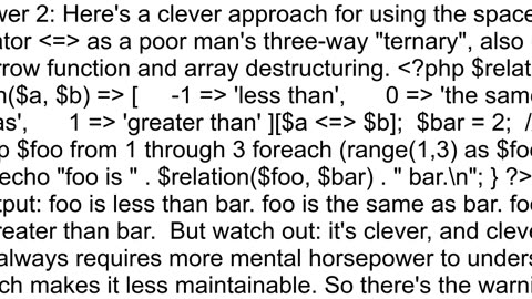 How will comparison operators spaceship operator be handled in ternary operators