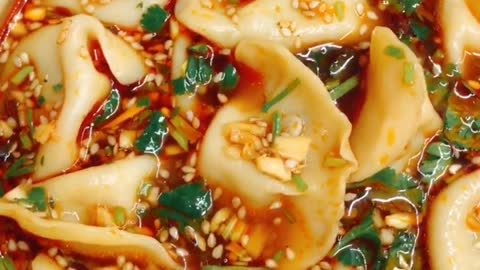 Chinese delicious sour dumplings in three minutes