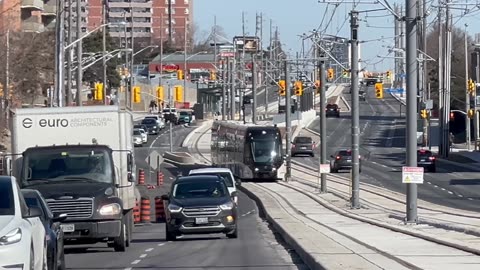 Test run dry run Finch Ave Toronto LRT