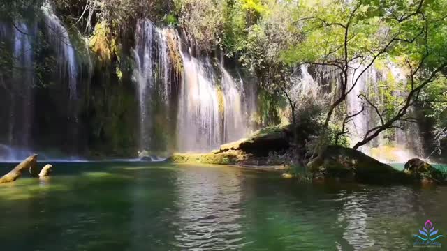 02 Hours [4k] Nature Sounds-Waterfall-Relaxing Meditation