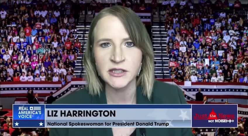 Liz Harrington lining out Trump's DC Speech