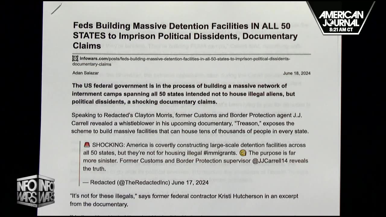 FEMA Camps Are Back - Feds Secretly Building Detention Facilities Across America