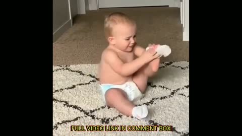 Funny happy baby