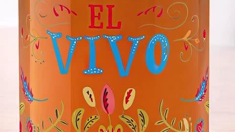 Bring vibrant vibes to your sips with this colorful glass! #ElVivo #DrinkInStyle