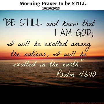 Morning Prayer to be STILL #youtubeshorts #godslove #jesus #grace #mercy #faith #fyp #blessed #joy