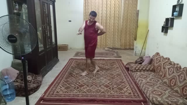 My son surprised me when he left the camera and danced with me