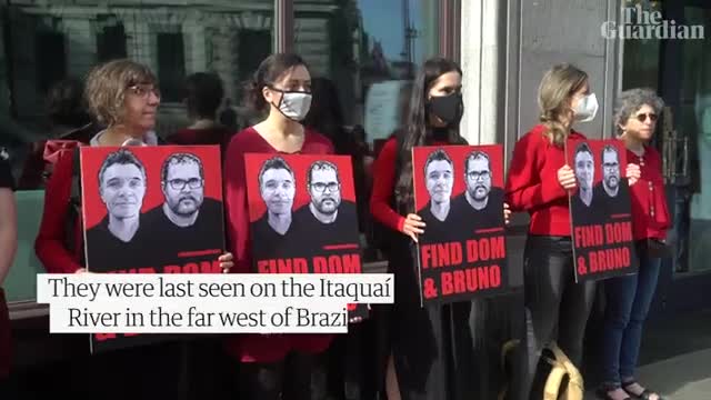 Vigil held in London for missing journalist Dom Phillips and campaigner Bruno Pe