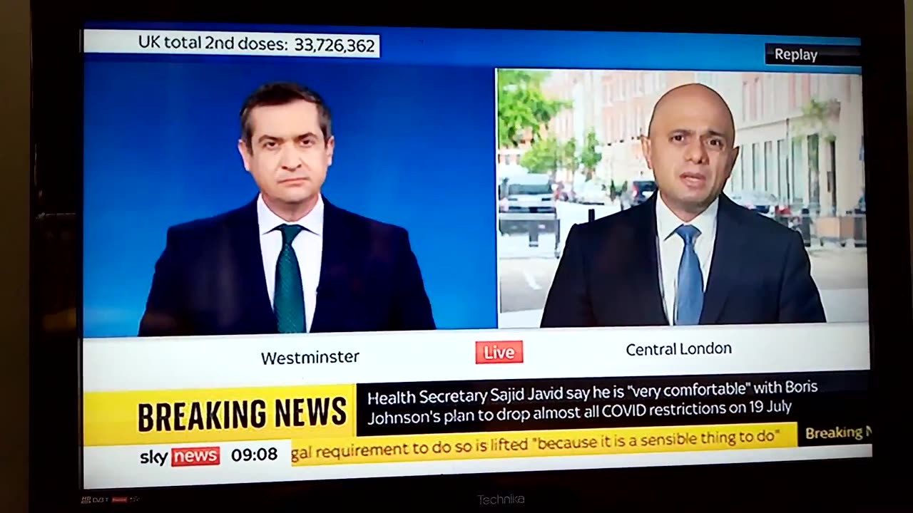 Sajid Javid: "vaccines are working", "the very best advice", "protection" - 06 July 2021