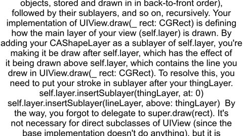 drawrect core graphics on top of a layer