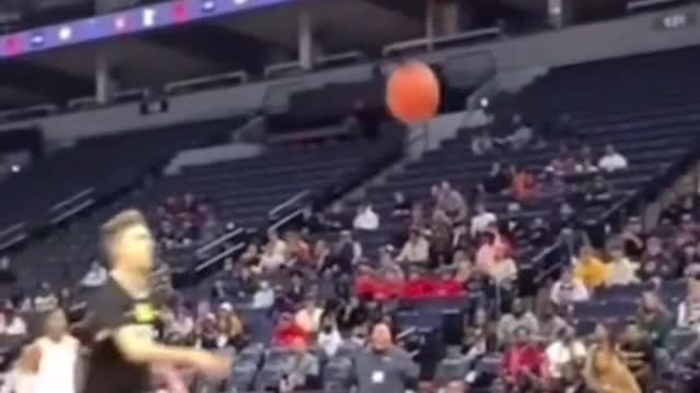 High school basketball super strong hang in the air