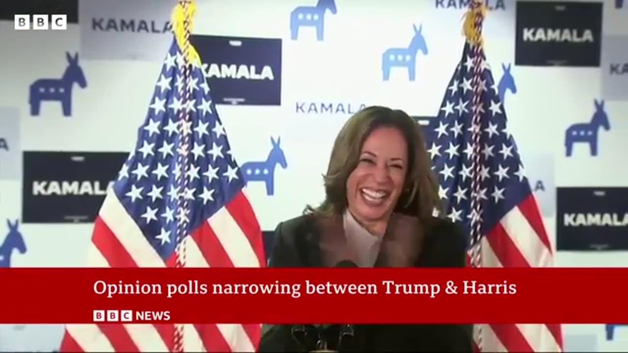 Kamala haris closing gap on Donald trump in us election race