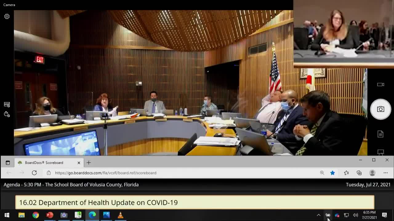 Volusia County School Board Jamie Haynes Questions Patricia Boswell Florida Department of Health