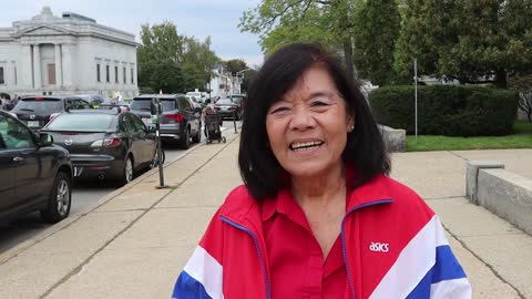 #NHVOICE We caught up with Karen before the march kicked off..