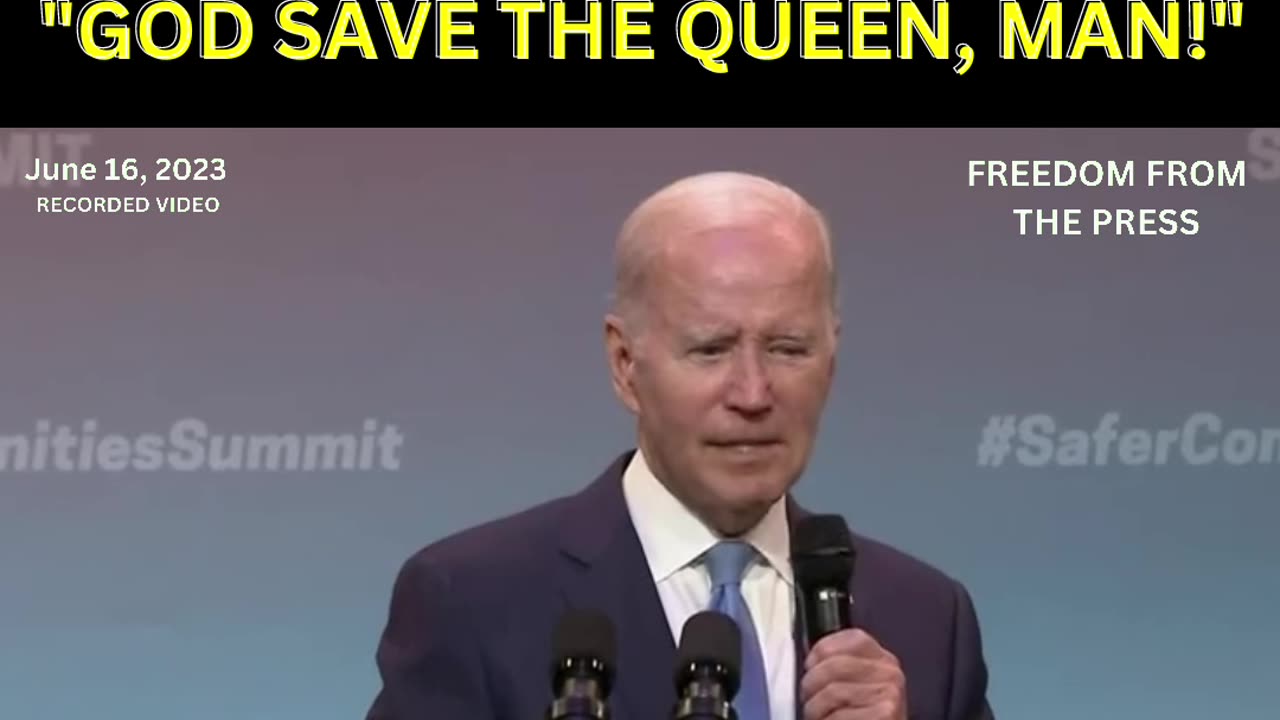 Can Someone Please Explain why Biden is Saying God Save the Queen?