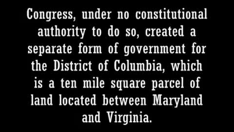 The Act of 1871 - The United States Is a Corporation - There are Two Constitutions