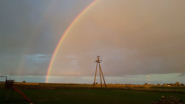 Rare Seen full sight double Rainbow