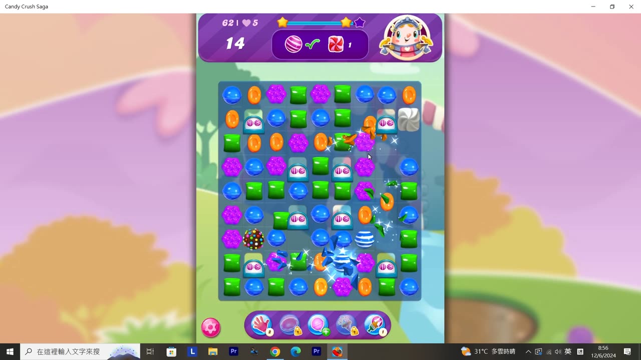 Candy Crush Saga Record (Level 62)