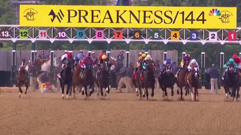 Preakness Stakes 2019 (FULL RACE), jockey John Velazquez thrown from horse | NBC Sports