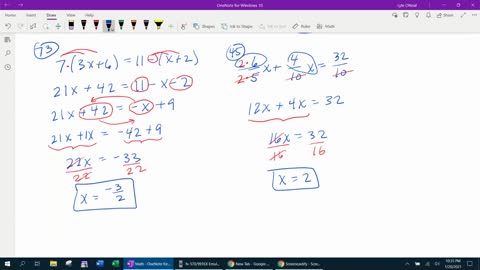 Section 1.1 - Solving Equations