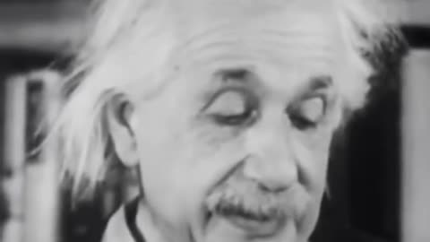 Albert Einstein explaining "E=MC^2"