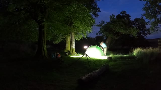 Nightlapse. GoPro. Putting up the naturehike cloudpeak 2 tent.