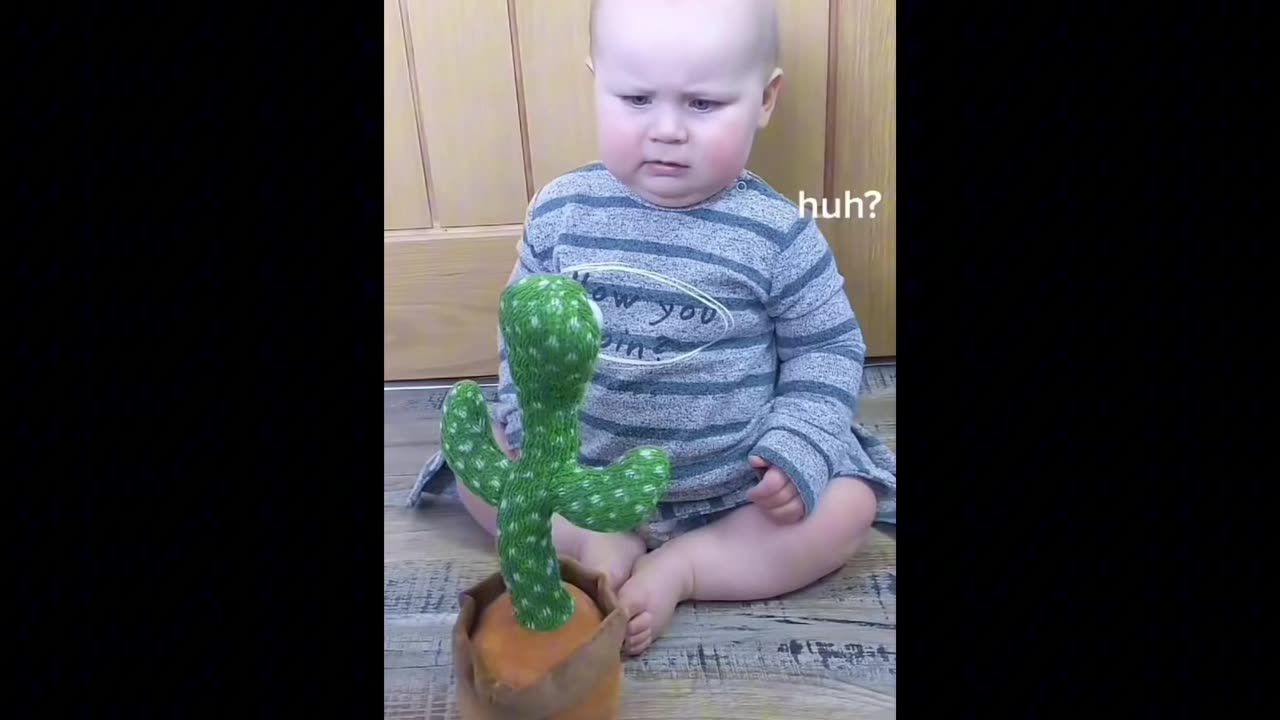 Baby with cactus 🌵