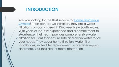 Home Filtration in Gymea