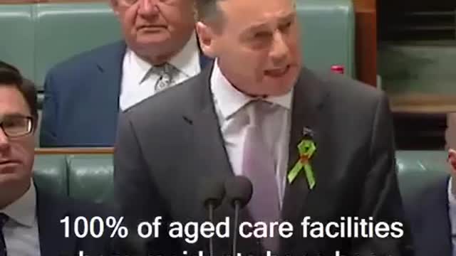 Fmr Health SSinister Greg Hunt (rhymes with) speech to parliament