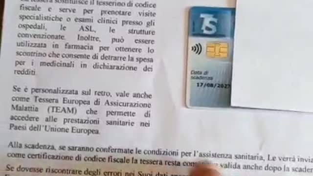 La Tessera Sanitaria - Chi non si vaccina niente cure sanitarie - Settembre 2021