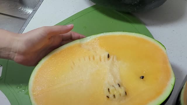 Delicious yellow watermelon