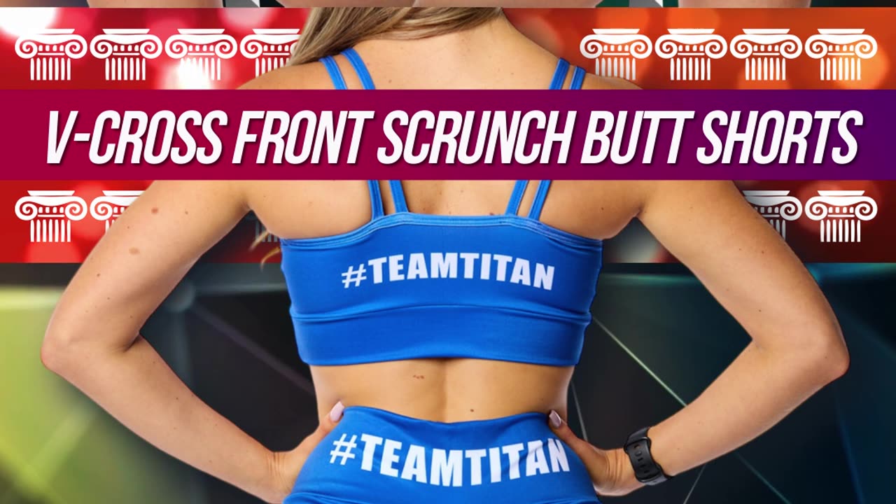 NEW Women’s Blue V-Cross #ScrunchButt #Shorts are available at #Titanmedical