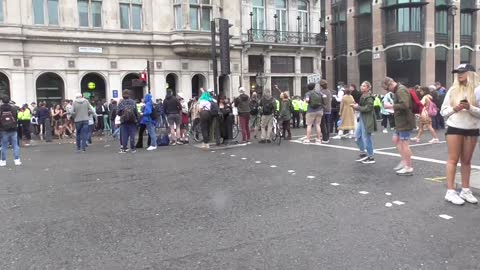 A man gets violently arrested at dance for freedom rally handcuffed covered in blood 27/06/2021