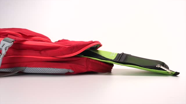 Great Stop Motion Animation Video of a Backpack and School Materials.