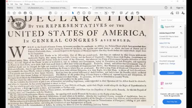 Special Edition of THE T-ROH SHOW-THE TWO DECLARATIONS OF INDEPENDENCE OF 1776!