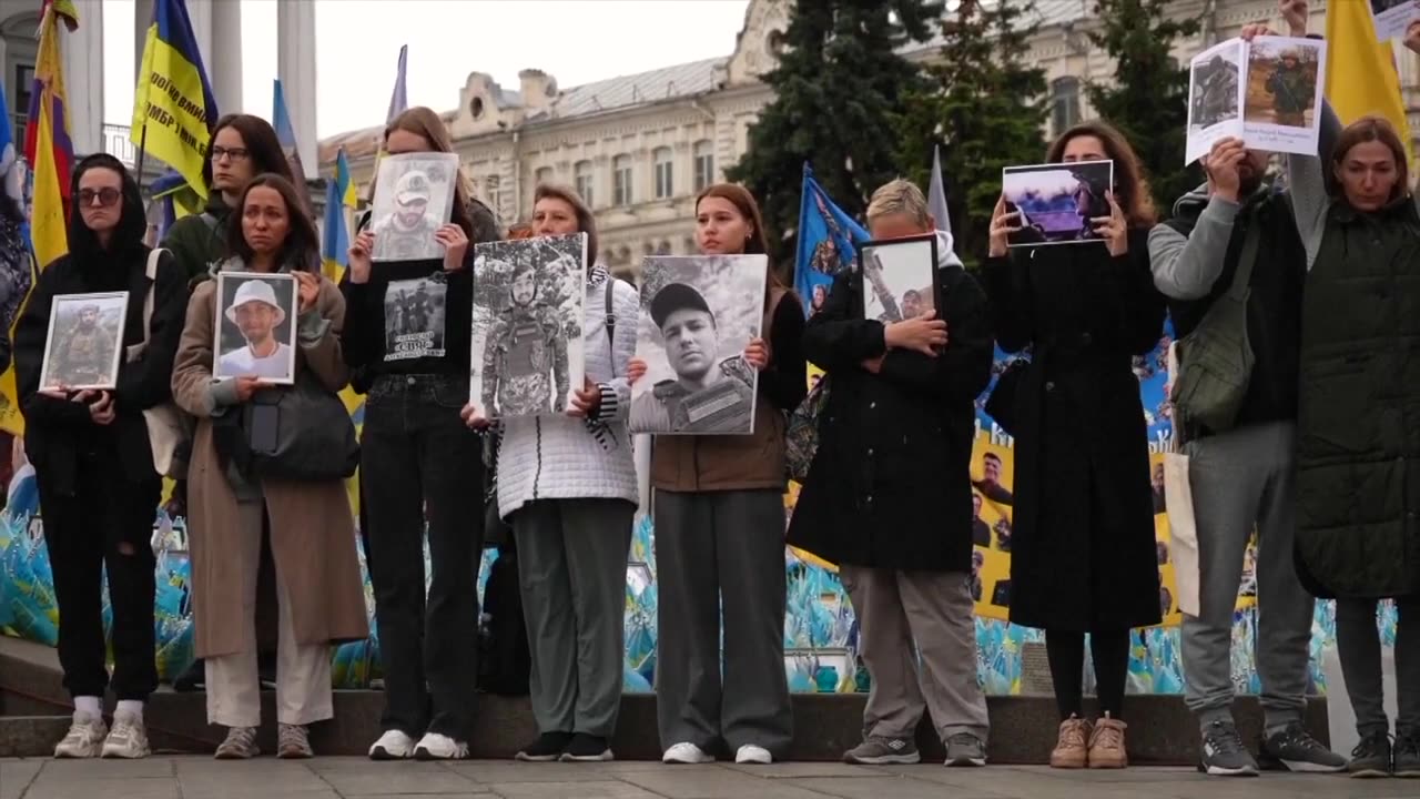 1,000 days of war: Sea of flags honour Ukraine’s fallen in Kyiv