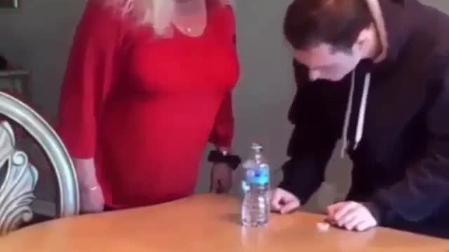 Crazy boy shocking mum